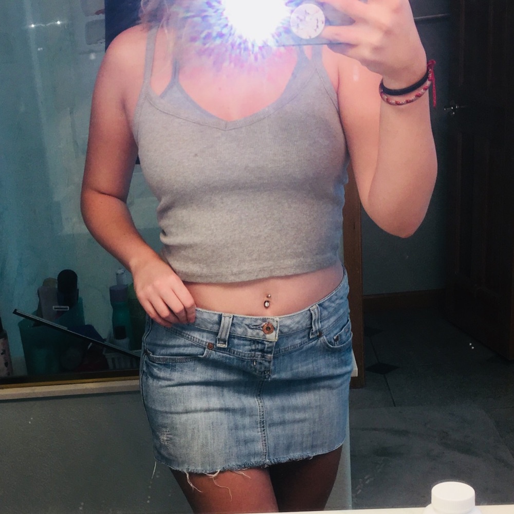 Mini jean skirt
